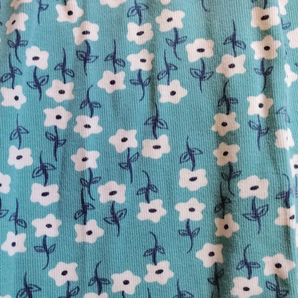 Hanna Andersson dress size 4 Blue Floral Cotton Long Sleeve Dress